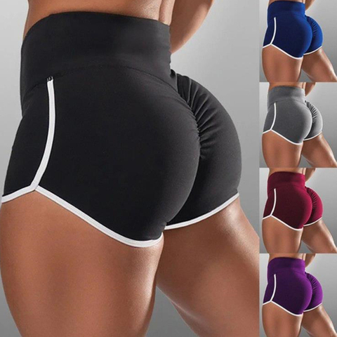 Nuevos pantalones cortos deportivos de verano negros y grises, pantalones cortos informales para mujer, pantalones cortos sexis de entrenamiento con cintura ajustada, S-3XL, envío directo ► Foto 1/6