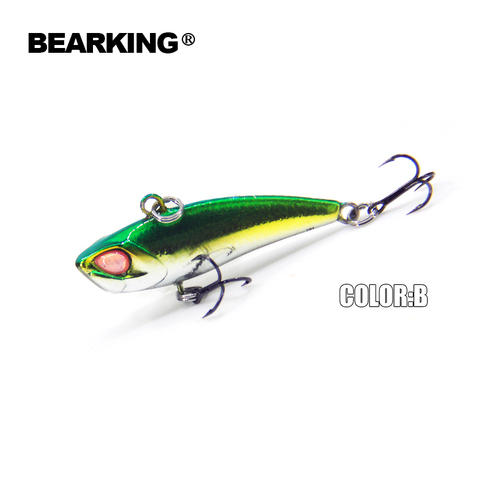 Bearking pesca modelo caliente 5 unids/lote Señuelos de Pesca cebo duro minnow 5 colores mezclados vib (labio menos) 40mm y 3,8g se hunde ► Foto 1/6