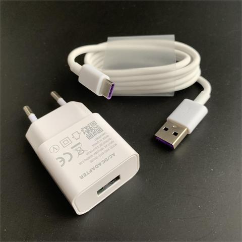 Para Huawei P20 lite cargador de adaptador de corriente de carga rápida para P10 Lite P9 P8 P30 Honor 9 jugar nova 3 4 4e p Smart z Micro Cable ► Foto 1/6