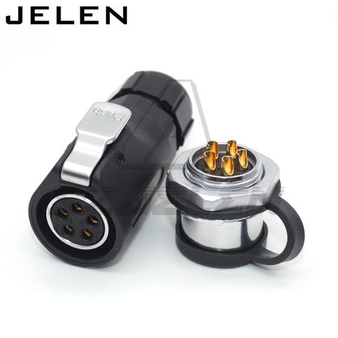 XHE20, conector impermeable de 5 pines Cable Solar de energía 30A enchufe hembra Circular Industrial Enchufe macho ip67 ► Foto 1/5