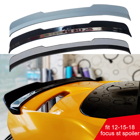 Fit focus ST MK3 Hatchback 4D, alerón pequeño con textura de fibra de carbono ABS, accesorios externos para automóviles, 2012, 2015, 2016, 2017, 2022 ► Foto 1/6