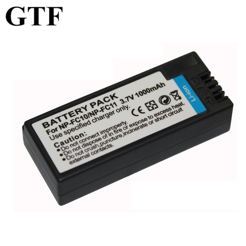 GTF 3,7 V 1000mah Np-fc10 de la batería de litio de np-fc11 de la batería de litio de la batería para cámara digital para dsc-p2 p3 p5 p7 p8 p9 p10 f77 ► Foto 1/2