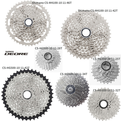 Shimano-Cassette de 10 velocidades para bicicleta de montaña, Tiagra M6000, CS-HG500, M4100, 11-25T, 12-28T, 11-32T, 11-34T, 11-42T ► Foto 1/6