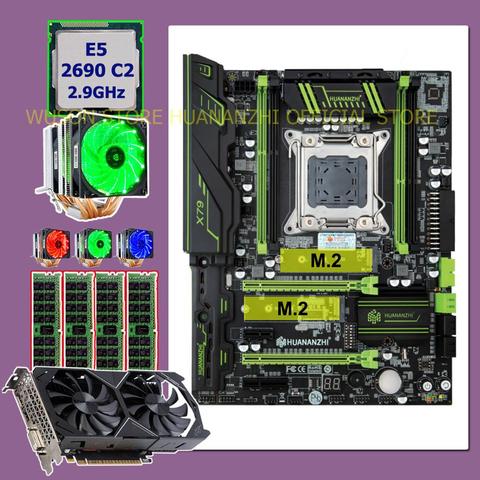 Placa base paquete HUANANZHI X79 Pro dual M.2 ranura para la tarjeta de vídeo GTX1050Ti CPU Xeon E5 2690 de 2,9 GHz RAM 32G(4*8G) RECC ► Foto 1/6