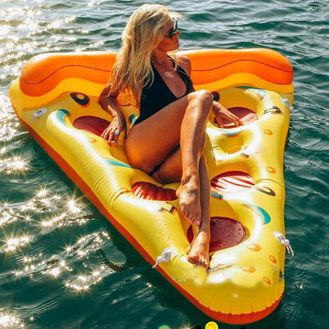 Flotador gigante inflable para Piscina de Pizza para adultos, 180cm, anillo de natación, colchón de aire, cama, Boia ► Foto 1/6