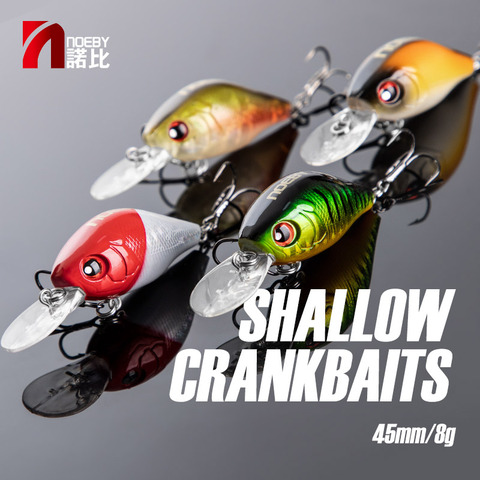 Noeby Crankbaits Wobbler Señuelos de Pesca 45mm 8g pececillo flotante de buceo artificiales de cebo duro para trucha, Lucio, Señuelos de Pesca ► Foto 1/6