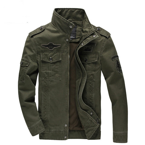 Nueva chaqueta militar del ejército 2022 Casual para hombre talla grande M-6XL Jaqueta masculina Air force one primavera y otoño Cargo para hombre chaquetas de abrigo ► Foto 1/6