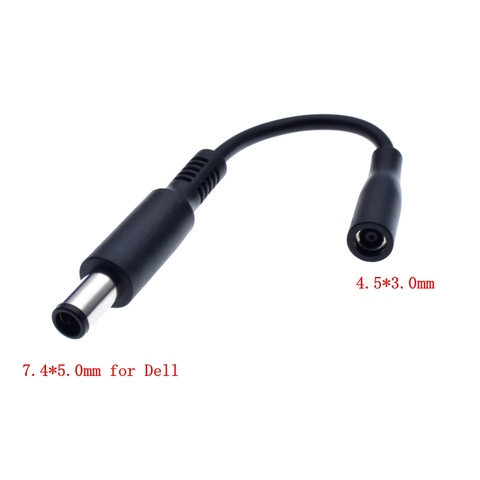 Convertidor de enchufe macho de 4,5x3,0mm hembra a 7,4x5,0mm conector de adaptador de corriente CC Cable de carga para computadora portátil para cargador de portátil Dell ► Foto 1/6