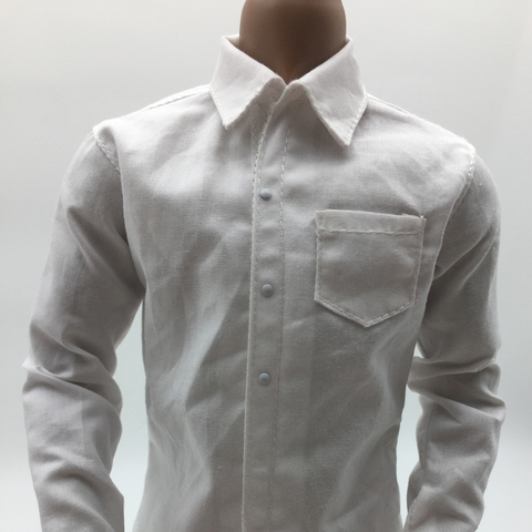 Ropa masculina a escala 1/6, camisa blanca para cuerpo de figura de acción de 12 pulgadas ► Foto 1/6