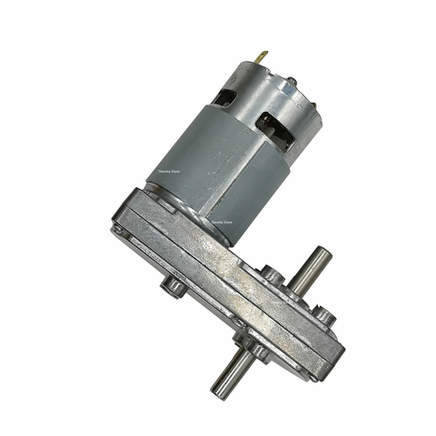 Potente motor de engranaje reductor de doble eje FC-755/775, Motor de torsión de caja de cambios nominal de 6V12V24V, 2,3 RPM-750RPM, DC 3V-30V ► Foto 1/5