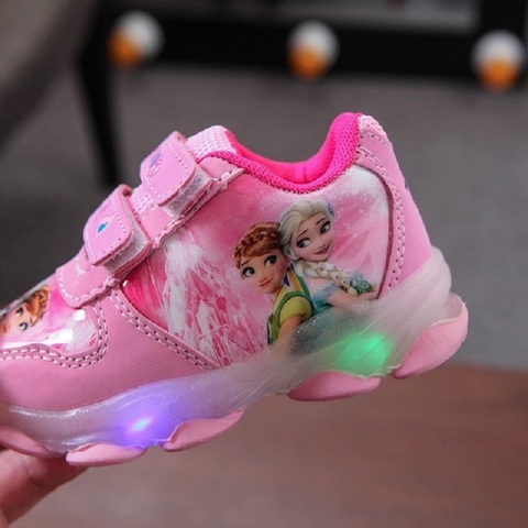 Disney-zapatillas luminosas para niños y zapatos brillantes con LED brillante, para niñas de 1, 2, 3, 4, 5 y 6 años - Historial de precios y revisión | Vendedor de AliExpress - Store |