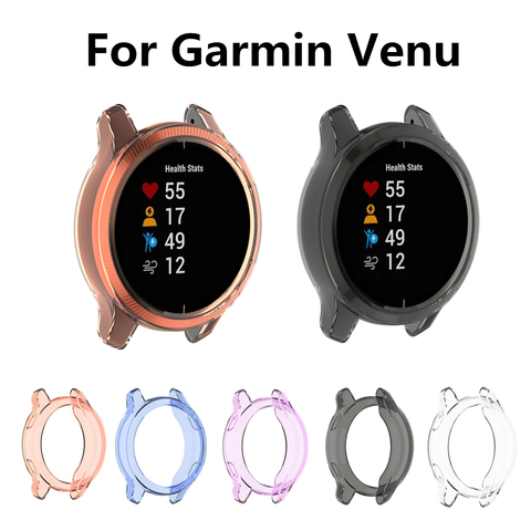 Funda protectora suave para Garmin Venu, marco de cristal de TPU, carcasa protectora de silicona transparente para Garmin Venu, accesorios para reloj ► Foto 1/6