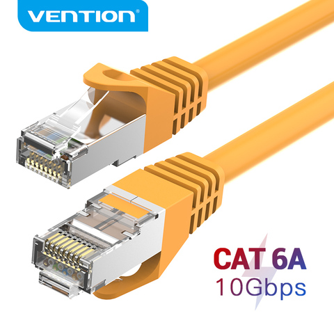 Cable Ethernet Vention CAT6A SSTP, Cable de red Lan RJ45, 10 Gigabits, alta velocidad, 500MHz, Cat6 a, Cable de parche para módem, Cable de enrutador ► Foto 1/6