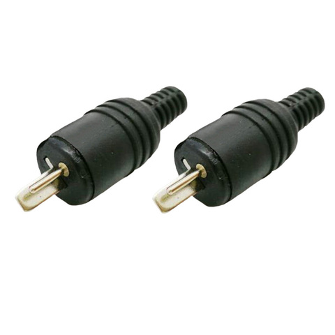 2 uds hombre altavoz de alta fidelidad herramientas de señal de Audio adaptador negro Mini DIN con cabezal para tornillos terminales de conector de 2 pines ► Foto 1/6