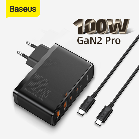 Baseus-cargador GaN 100W PD QC 4,0 3,0, USB de carga rápida tipo C, cargador de teléfono para iPhone 12 Pro Max Macbook ► Foto 1/6