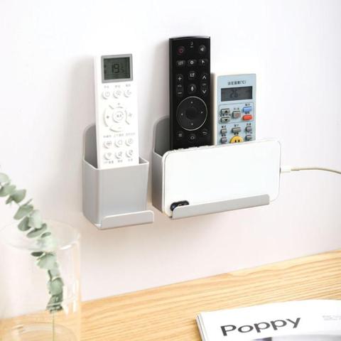 Soporte para colgar en la pared del enchufe del teléfono, aire acondicionado, control remoto de TV, caja de almacenamiento estante, decoración cómoda moderna para el hogar ► Foto 1/6