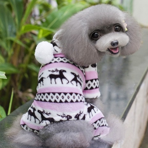 Bichon Maltes ropa de Yorkie de invierno pijamas para perros Odezda Dlja Sobak Mono para perro disfraz de venado Bulldog francés Pijamas ► Foto 1/1