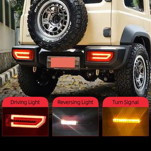 CSGJMY-reflector LED trasero para Suzuki JIMNY 2022, luz trasera, luz de freno de estacionamiento, señal de giro de flujo, 2 uds. ► Foto 1/6