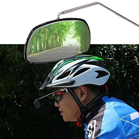 Espejo retrovisor para bicicleta, espejo de 360 grados, ajuste de aleación de aluminio, montura para casco, lente de alta definición ► Foto 1/6