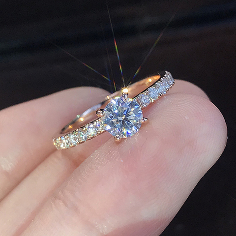 Nueva moda de cristal de diseño gran oferta anillos para las mujeres blanco AAA Zircon Cubic elegante anillos Mujer joyería de la boda ► Foto 1/4