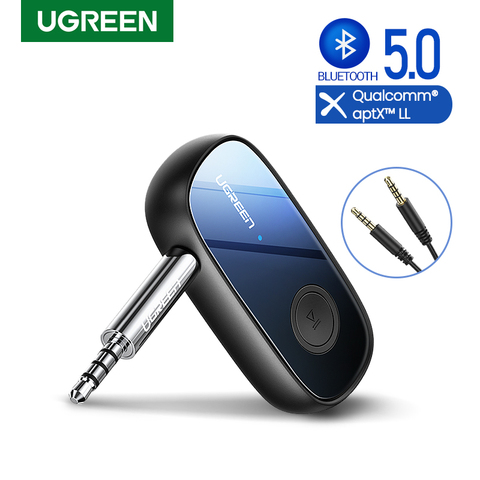 UGREEN-Adaptador de Audio portátil inalámbrico con Bluetooth 5,0, receptor aptX LL, Aux de 3,5mm con micrófono ► Foto 1/6