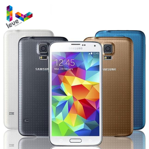 Original desbloqueado Samsung Galaxy S5 I9600 G900F G900A teléfono móvil 5,1 