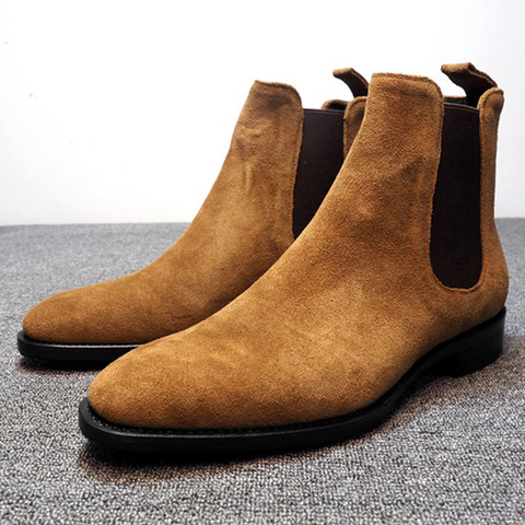 Chelsea-Botas De invierno De lujo para Hombre, botines De vestir, talla grande 45 46, 2022 ► Foto 1/6