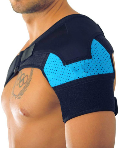 Soporte de hombro con almohadilla de presión, Neopreno, para el dolor de hombro, paquete de hielo, manga de compresión para el hombro ► Foto 1/6