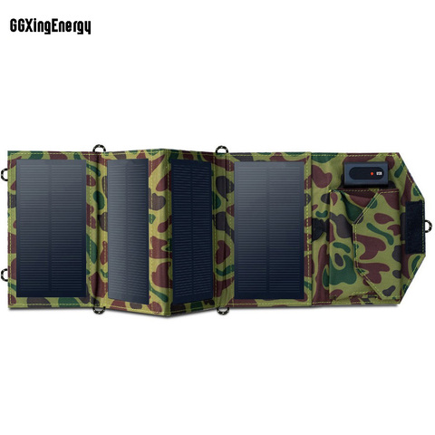 GGX ENERGY 8W Cargador Solar portátil para teléfono móvil iPhone Panel Solar plegable Mono + cargador de batería USB Solar plegable ► Foto 1/6