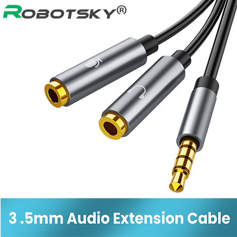 Divisor de auriculares para teléfono móvil, Cable de extensión de Audio 2 en 1, 3,5mm, macho a 2 hembra, MP3 ► Foto 1/6