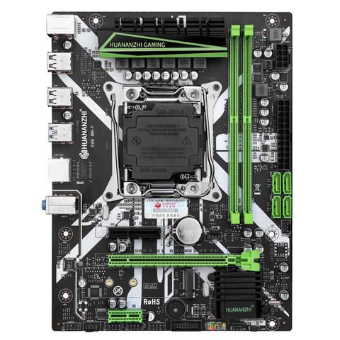 QIYIDA-placa base X99 con 4 canales, con doble ranura LGA2011-3 M.2 NVME, compatible con cuatro canales, DDR4, ECC, RAM, XEON, E5, V3, V4, X99, H9 ► Foto 1/5