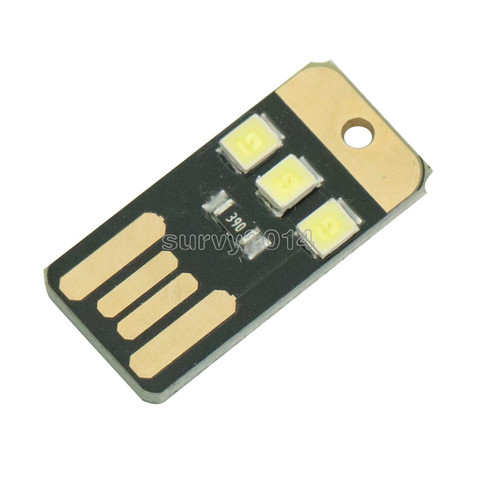 Mini llavero USB LED de noche, tablero de energía portátil, tarjeta de bolsillo, bombilla LED, 10 Uds. ► Foto 1/3