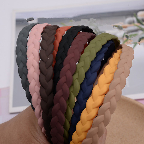 Diadema trenzada de color sólido esmerilado, accesorios para el cabello, tocados, nueva moda 2022 ► Foto 1/6