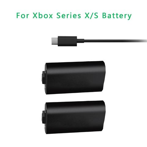 Batería recargable + Cable de carga tipo C 3m, para controladores de juego inalámbrico de Xbox, baterías de repuesto para Xbox Series S X ► Foto 1/6