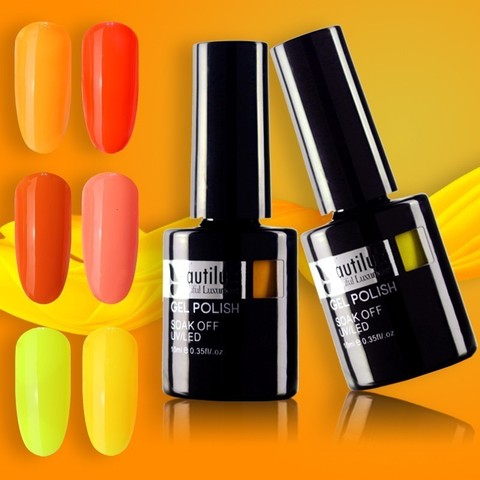 Beautilux-esmalte de Gel para uñas, laca para esmalte de uñas en Gel UV LED, Color neón, amarillo y naranja, 10ml, 1 unidad ► Foto 1/6