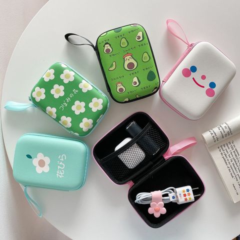 Mini bolsas de almacenamiento de dibujos animados bonitas para airpods, estuche de almacenamiento de auriculares para iPhone, Cable USB, auriculares, accesorios para auriculares, bolsa de almacenamiento ► Foto 1/6