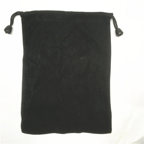 Bolsas de tela de terciopelo negro de alta calidad, 15x20cm, gran almacenamiento para juegos de mesa, bolsas coleccionables para tarjetas con cordón, 5 uds. ► Foto 1/4