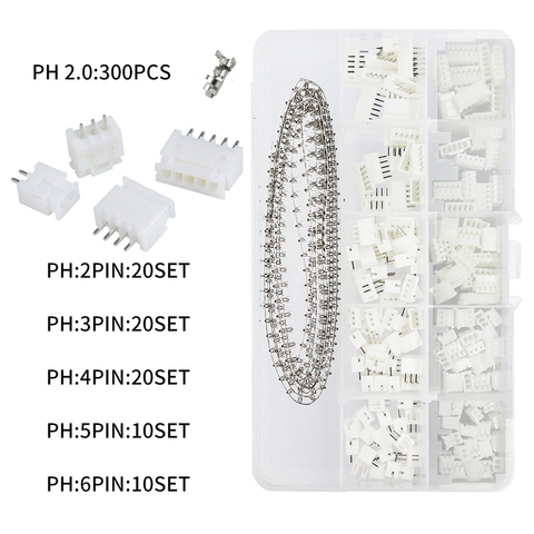 JST-conector macho hembra 2,0 PH/2,54 XH, 2/3/4/5/6 pines, enchufe con Cables terminales, enchufe para Cables, Kit de conectores de cable Dupont ► Foto 1/6