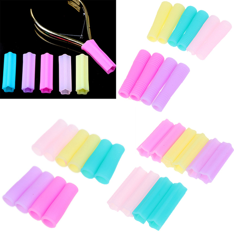 Funda de silicona para alicates, pinzas y cutículas de uñas, manga protectora para las cutículas de las uñas, tijeras de manicura, 2 uds ► Foto 1/6