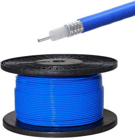 Cable Coaxial RG402 de alta calidad, Cable Coaxial de 50 Ohm de baja pérdida, Cable Coaxial RF semiflexible de 141 pulgadas con chaqueta FEP azul ► Foto 1/2