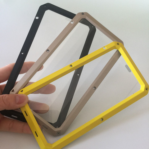 Funda de vidrio templado para teléfono, carcasa de aluminio y Metal para protección resistente, para iPhone 11 Pro Max 6 6s 7 8 Plus X XR XS Max ► Foto 1/6