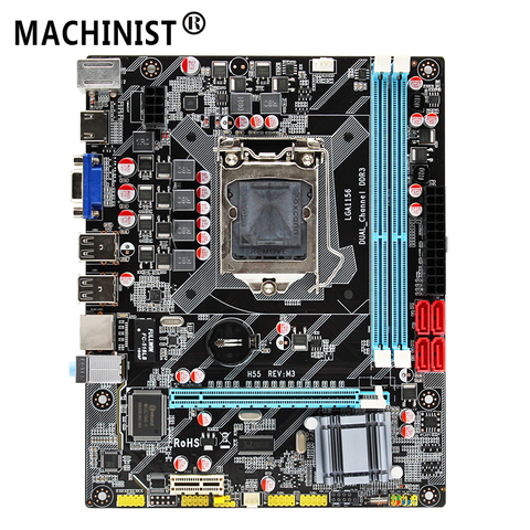 MACHINIST-placa base H55 LGA 1156, compatible con DDR3, 16 GB de RAM, Intel I3/I5/I7 CPU, pci-express, puertos USB 2,0, H55-M3 ► Foto 1/6