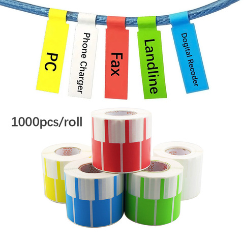 Etiquetas de Cable autoadhesivas, etiquetas de Cable resistentes al agua, a prueba de roturas, a prueba de aceite, identificación de Cable, 1000 Uds. ► Foto 1/6