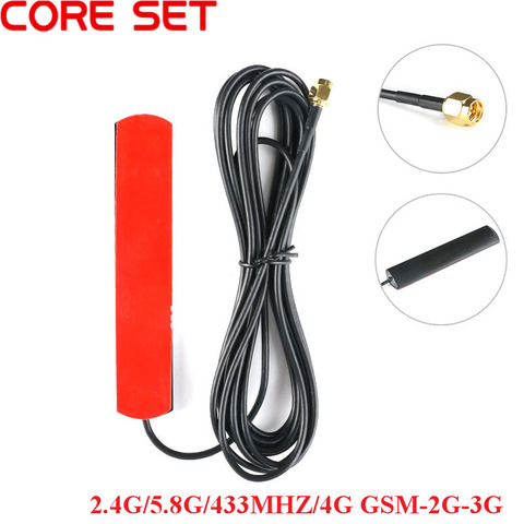 Conector macho de antena GSM, 2,4G/5,8G/433MHZ/4G, SMA 8dbi Gsm Aerial RG174 con Cable de 3M de longitud para GSM ► Foto 1/5