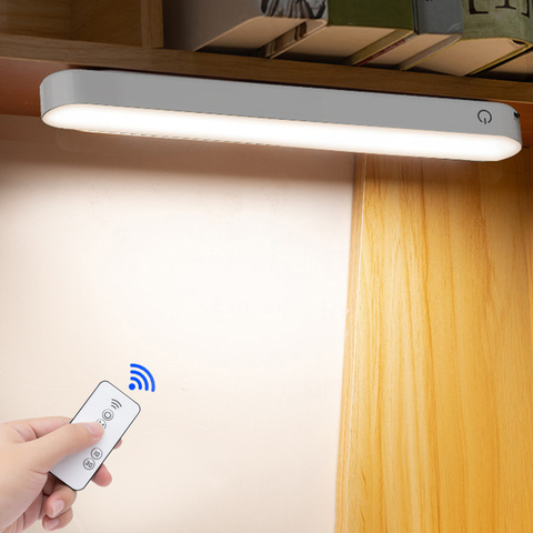 Luz LED de noche con protección ocular, lámpara de lectura inalámbrica con atenuación táctil, USB, para dormitorio, sala de estar, armario, baño, iluminación de mesa ► Foto 1/6