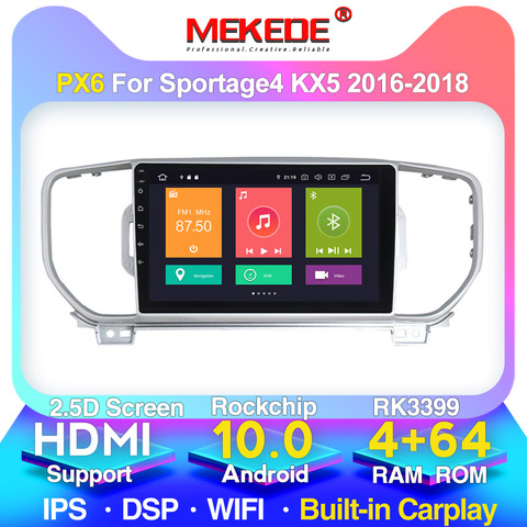Mekede-Radio Multimedia con GPS para coche, Radio con reproductor, Android 10,0, 4G, 2DIN, estéreo, unidad principal, WIFI, para KIA Sportage KX5 2016 2017 ► Foto 1/6