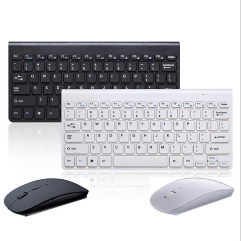 Ratón con cable y teclado, conjunto combinado wind 10, 8, tamaño mini, Multimedia para tableta, portátil, Mac, escritorio, PC, TV, Andrews, windows, negro, blanco ► Foto 1/6