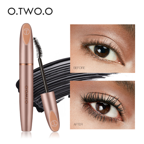 O dos O 4D de fibra de seda Mascara de pestañas cosméticos Rimel impermeable tinta Rimel para la extensión de pestañas Curling gruesas pestañas ► Foto 1/6