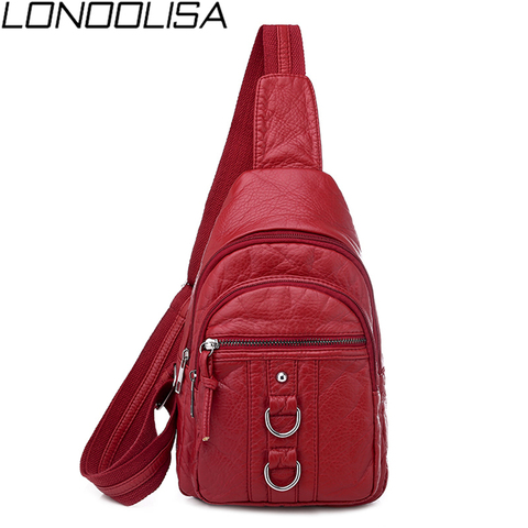 Bolso cruzado de piel lavada para mujer, bolsa cruzada ligera e impermeable de alta calidad, informal, pequeña, para viaje, 2022 ► Foto 1/6