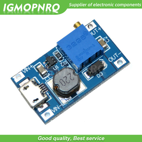 Módulo de refuerzo ajustable MT3608 DC-DC Módulo de aumento 2A con microusb, 2V - 24V a 5V, 9V, 12V, 28V, LM2577, IGMOPNRQ, 5 uds. ► Foto 1/1